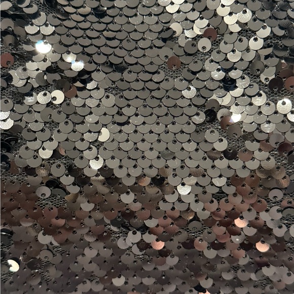 NWT Clover and Sloane Solid Black Sequin Midid Dress Size 12 MSRP $225 - Picture 7 of 10